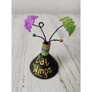 Pier‎ 1 bat wings Halloween ornament glitter RARE vintage Xmas tree